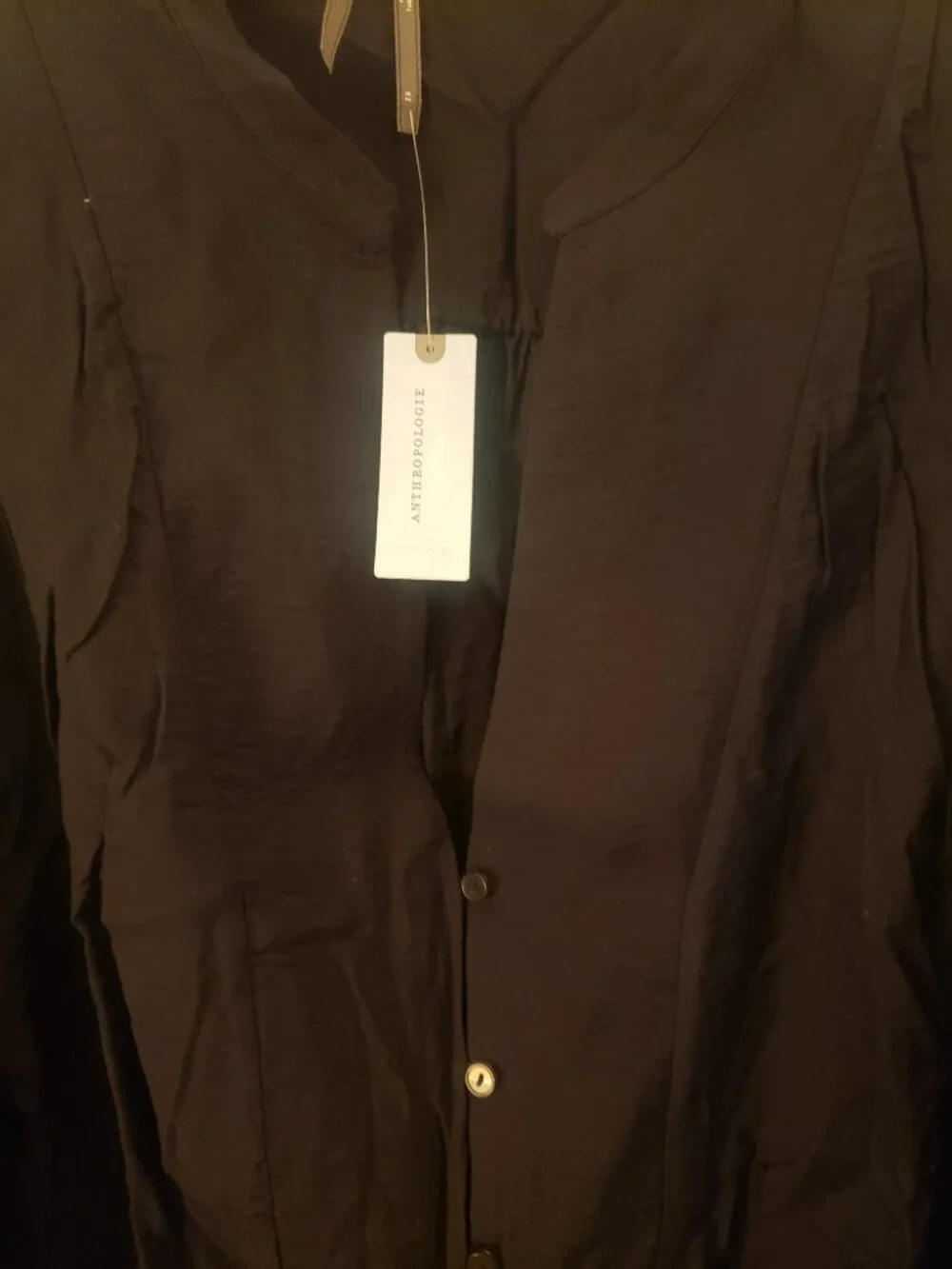 Anthropologie Puff Sleeve Textured Blouse – NWT – Balloon Sleeve Top Plus Size 2 - Picture 5 of 6